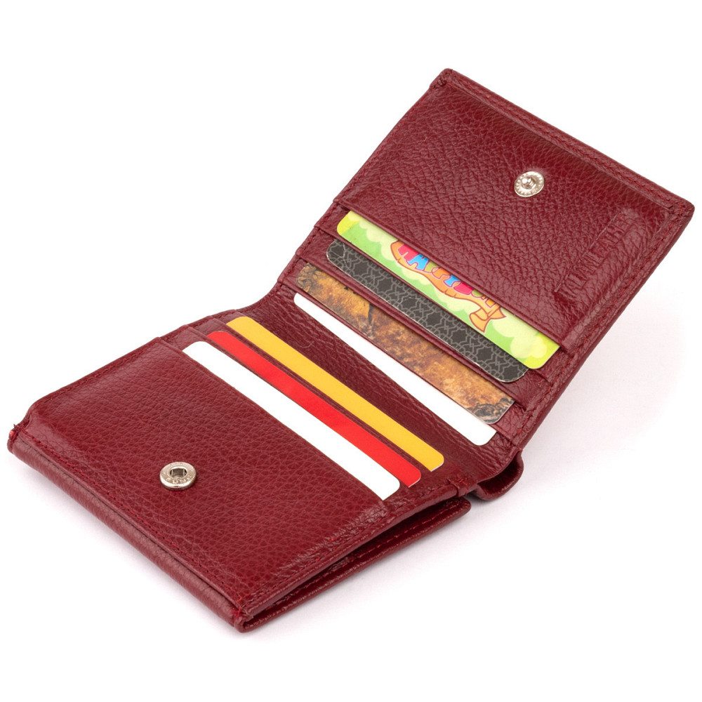 Компактний гаманець жіночий ST Leather 19257 Бордовий Київ - фото 15
