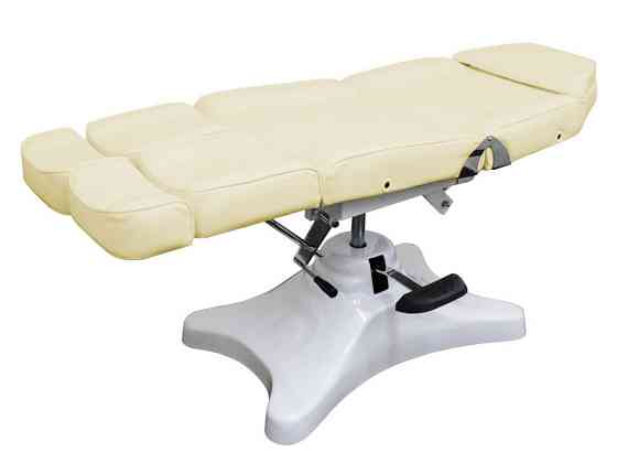 Кушетка педикюрна модель CH-234-1, з гідравлічним регулюванням висоти Бежевий Київ