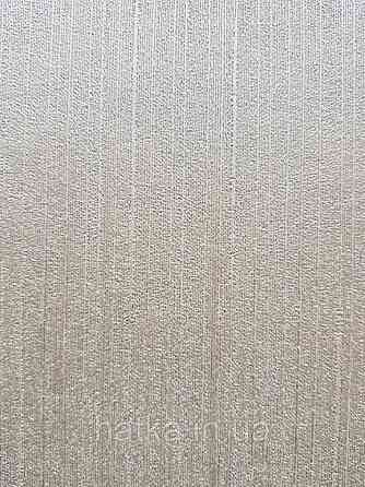 Шпалери вінілові на паперовій основі Sirpi Italian Silk 7 однотонні структурні бежеві тонка смужка сріблом Київ