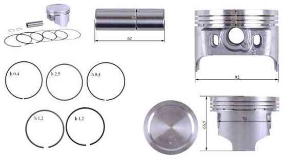 Поршневий комплект 92,00 мм STD мотоблок 192F для генератора GN 5-6 KW Мукачево