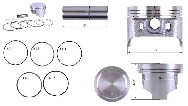 Поршневий комплект 92,00 мм STD мотоблок 192F для генератора GN 5-6 KW Мукачево - фото 1
