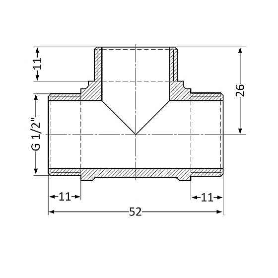 Тройник Thermo Alliance Standart 1/2" НР SD41215 Київ