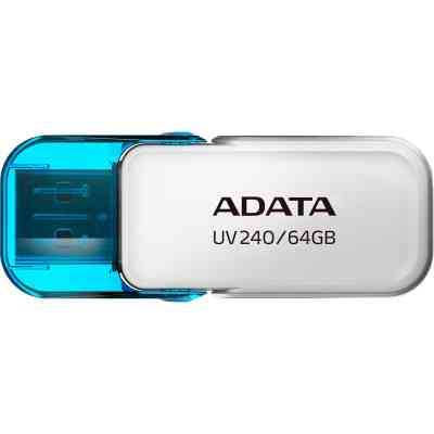 USB флеш накопичувач ADATA 64GB AUV 240 White USB 2.0 (AUV240-64G-RWH) Вінниця
