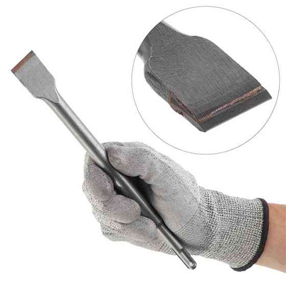 Зубило плоске, SDS-Plus, 25 мм, 250×14 мм, з побідитовою напайкою INTERTOOL SD-0450 Киев