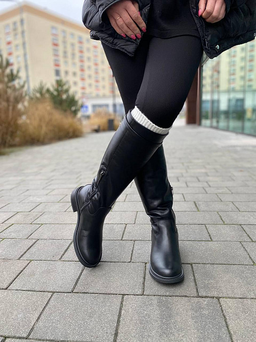 Чоботи жіночі M.KRAFT 9551 чорні (зима євро-хутро, шкіра натуральна) (6171) Коломыя - изображение 6