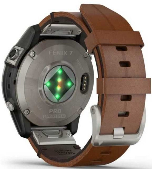 Годинник: Garmin Fenix 7 Pro Sapphire Solar Titanium w. Chestnut L Band. Харків - фото 2