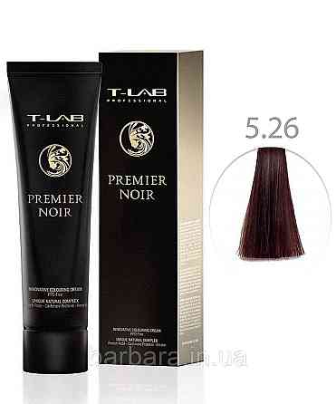 Крем-краска для волос T-LAB Professional Premier Noir Colouring Cream 5.26 светлый макагон перламутровый Киев