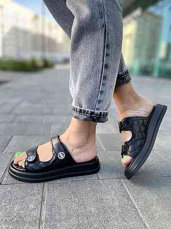 Edan Instruments Шльопанці жіночі EDAN 777 чорні (літо, шкіра натуральна) (5133) Коломыя