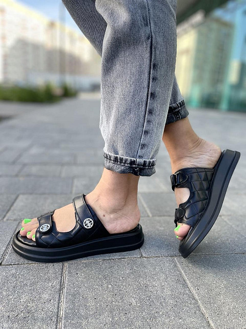 Edan Instruments Шльопанці жіночі EDAN 777 чорні (літо, шкіра натуральна) (5133) Коломыя - изображение 3