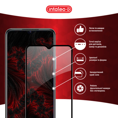 Стекло защитное Intaleo Full Glue Vivo Y21 Black (1283126526954) Винница - изображение 3