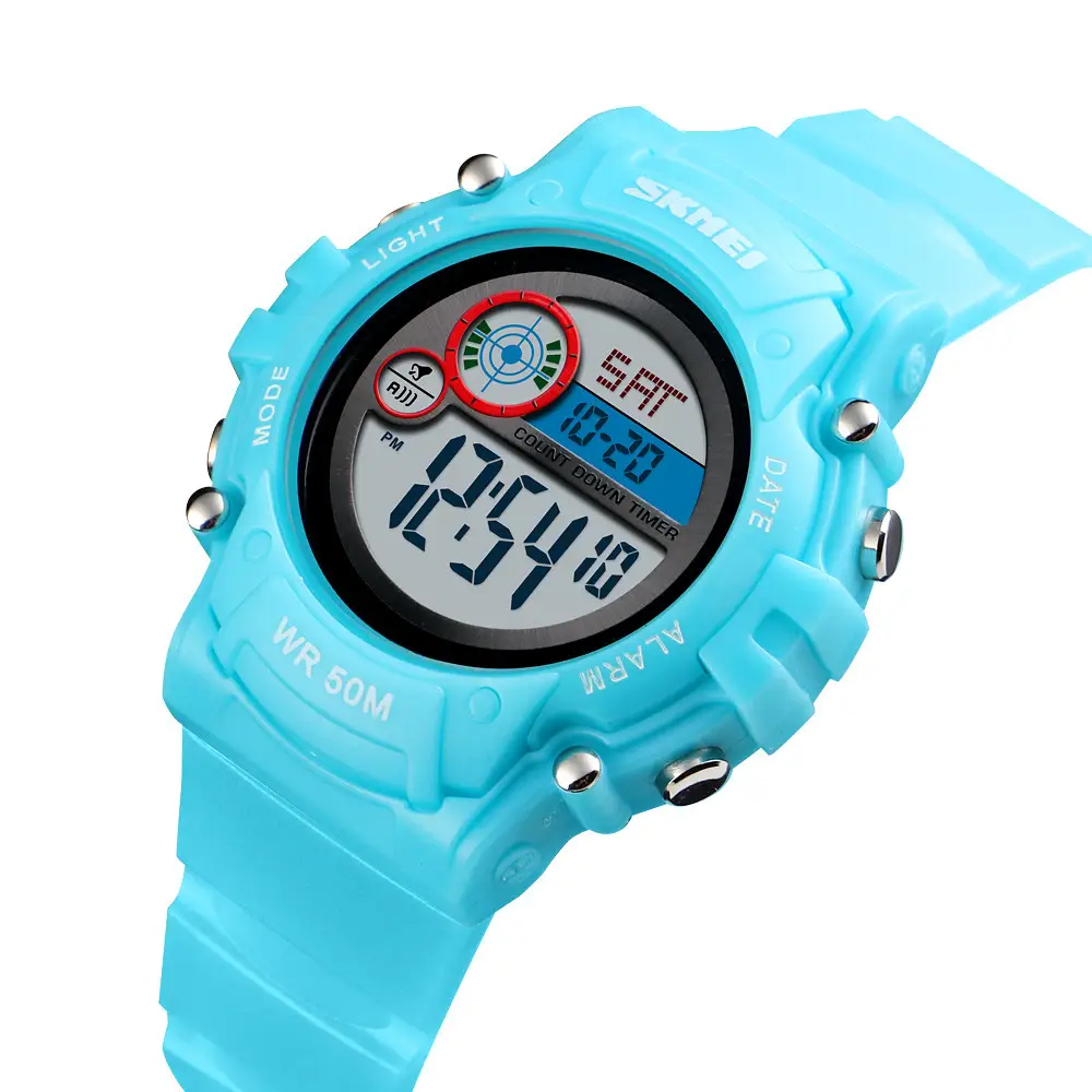 Дитячий спортивний наручний годинник Skmei 1477 (Блакитний) Вінниця - фото 3