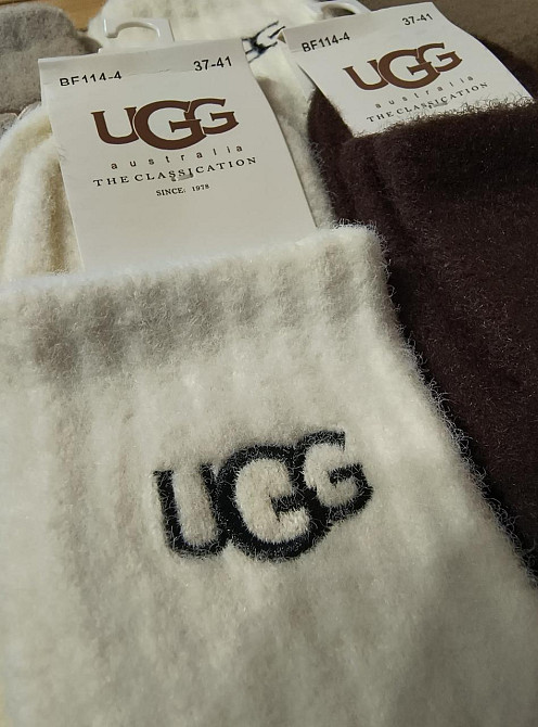 Жіночі теплі високі шкарпетки UGG. Набір теплих шкарпеток UGG (5 шт. в уп). Розмір 37-41 Київ - фото 3