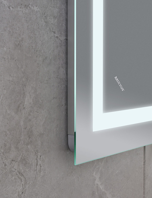 Дзеркало Mixxus WARM MR02-80x80 з LED Touch, Anti-fog, димером, регулюванням яскравості, годинником  ( MI6934 Харьков - изображение 5