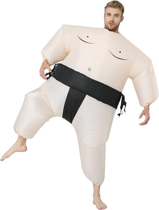 Костюм борця сумо надувний для дорослих, гумористичний образ для виступів, карнавалу, вечірок, Хелловіну 150–190 см Київ - фото 2