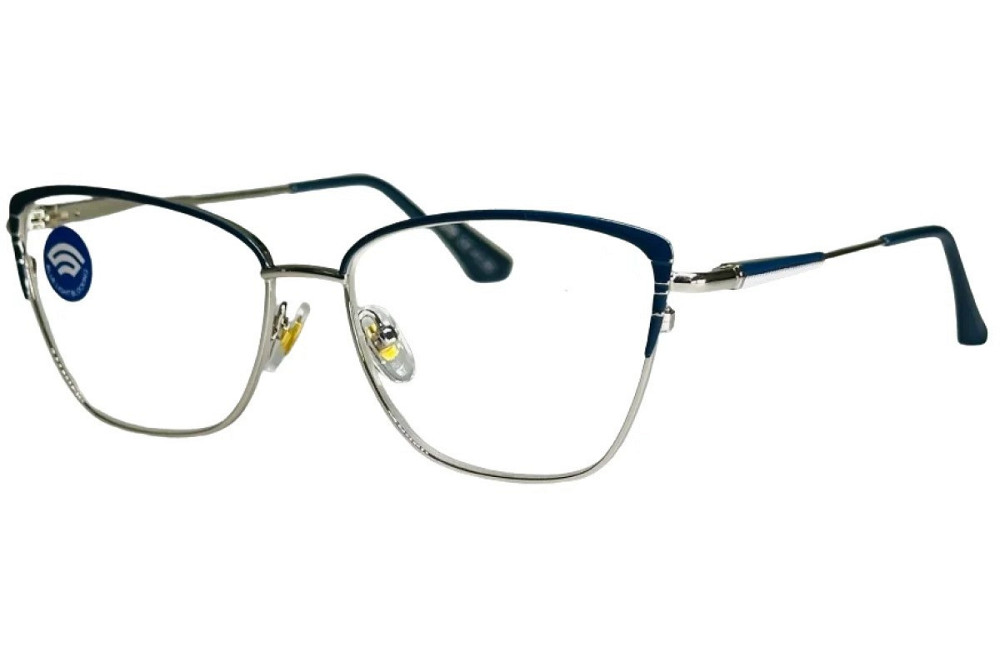 Окуляри для зору металева оправа Синій Blue Blocker +3.25 Луцьк - фото 1