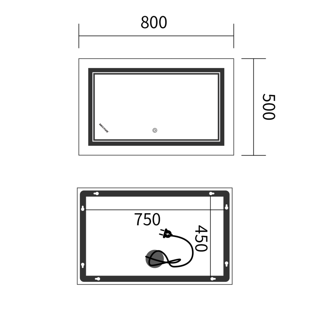 Дзеркало Mixxus Premium QUADRO MR20-50x80-REVERSE    ( MP6620 ) 36613 Харків - фото 8