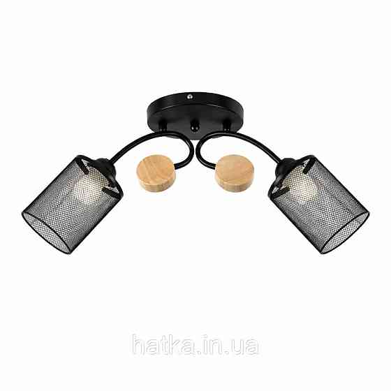 Люстра стельова на 2 плафони VALESO XL25025-2 для спальні та коридору Чорний XL25025-2 Київ