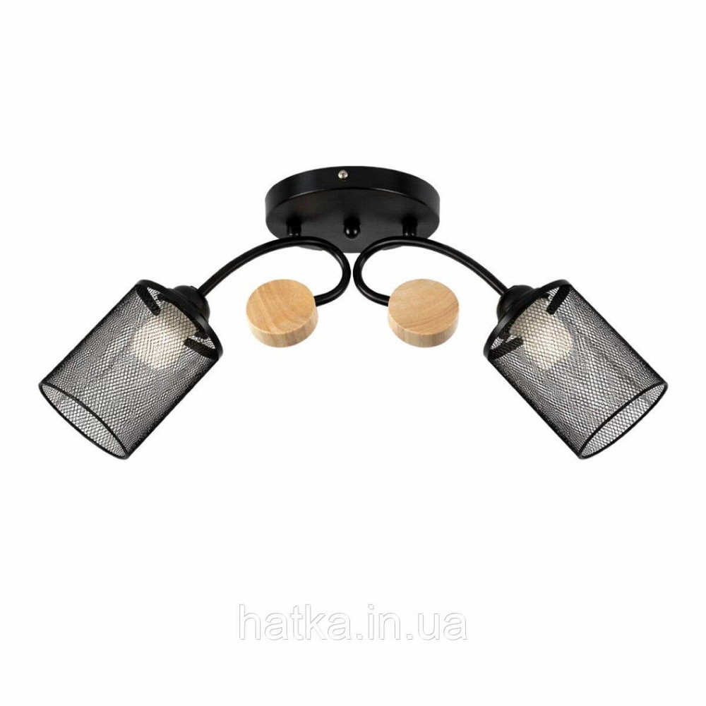 Люстра стельова на 2 плафони VALESO XL25025-2 для спальні та коридору Чорний XL25025-2 Київ - фото 1