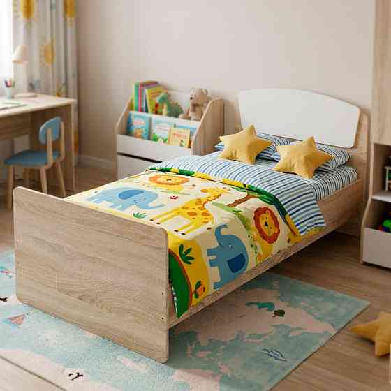 Односпальная кровать Эверест Астория-2 80х190 см Дуб сонома/Белый (DTM-073878) Львов