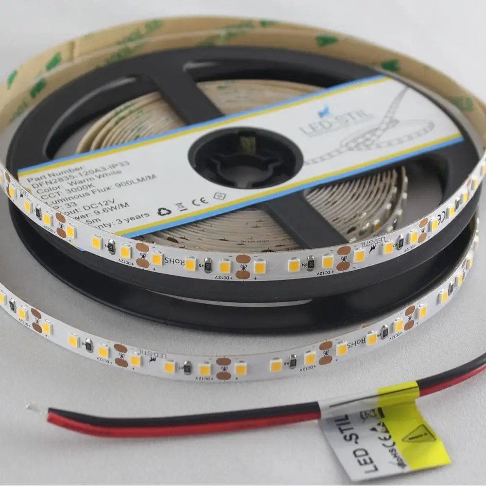 LED-STIL LED стрічка LED-STIL 4000K, 9,6 Вт/м, 2835, 120 діодів, IP33, 24V, 1000 LM, нейтральне Коломыя - изображение 6