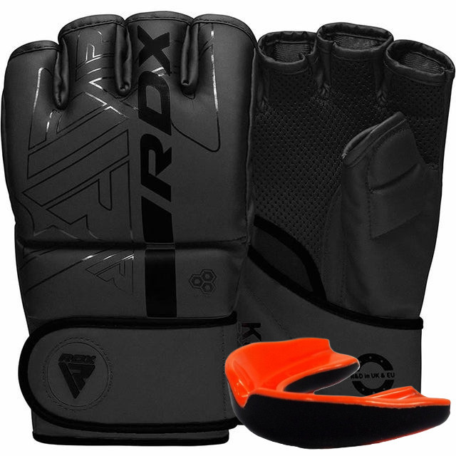 Рукавиці для ММА RDX F6 KARA Matte Black XL (капа у комплекті) Каменское - изображение 1
