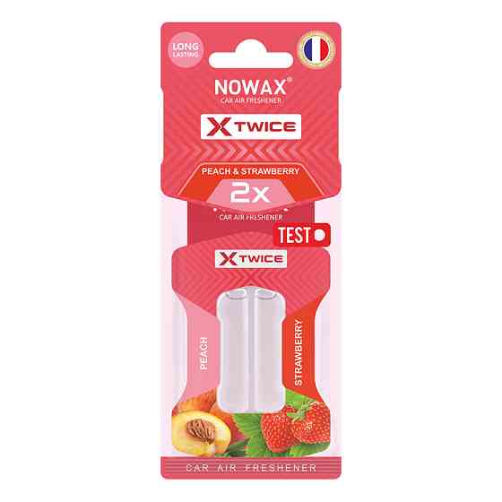 Ароматизатор с двойной капсулой Nowax X Twice – Strawberry & Peach Львов