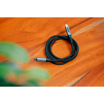Дата кабель USB-C to USB-C 1.2m with display 100W black Verbatim (31848) Вінниця - фото 7