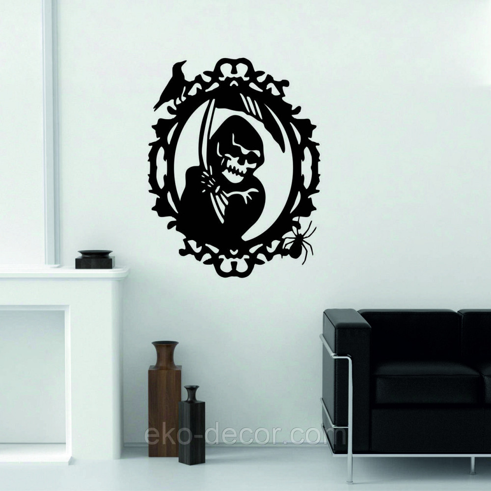 Декоративное настенное Панно «Смерть с косой», Декор на стену 110*86 см, Черный Киев - изображение 7