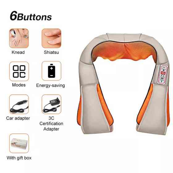 Маса подушка для шиї massager of neck, Шийний масажер, Масажна подушка для шийного відділу TU-31 Івано-Франківськ