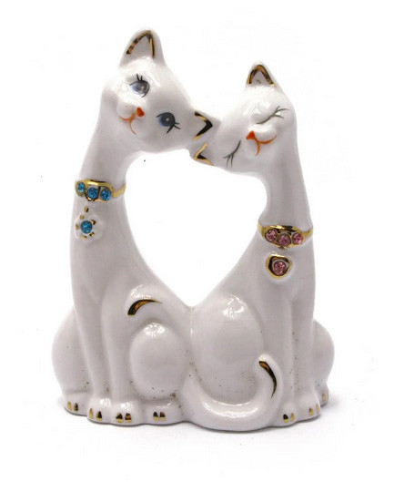 Статуэтка красивая фарфор Кошки пара Киев - изображение 1