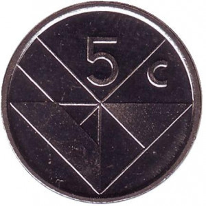 Монета 5 центів. 1988,94,95 рік, Аруба.(у холдере) Полтава - фото 1