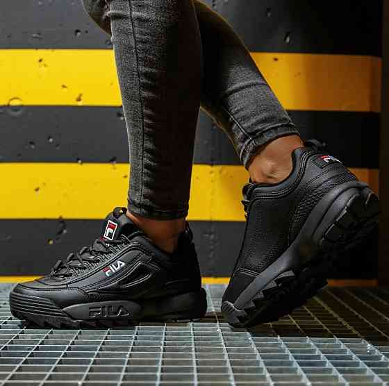 Кроссовки FILA Disruptor Черные Женские Кожаные Фила (размеры: 36,37,38,39) Видео Обзор Днепр