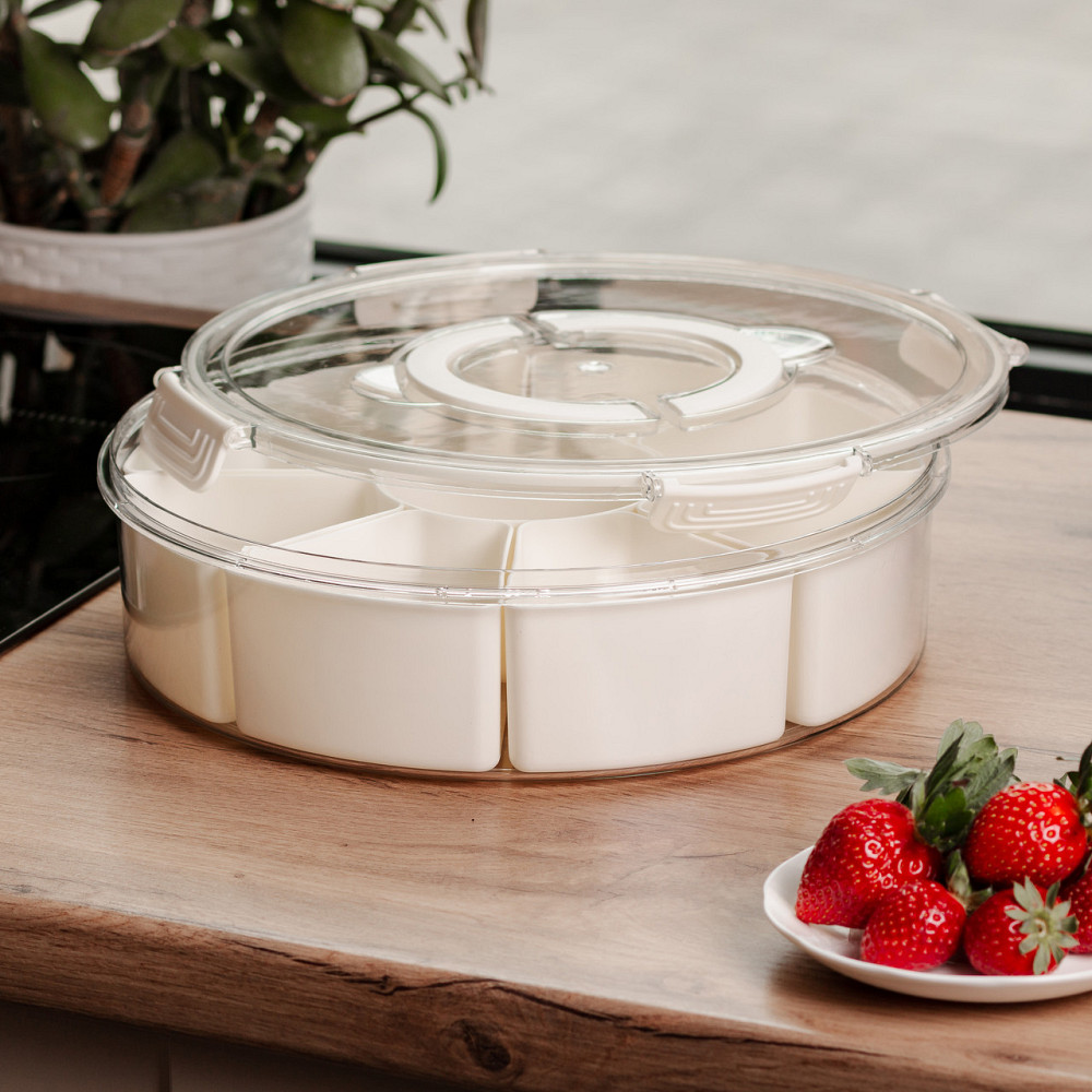 Yiwu Контейнер для їжі з 9 відсіками пластиковий Ø29 см харчовий контейнер для зберігання їжі 3 Киев - изображение 4