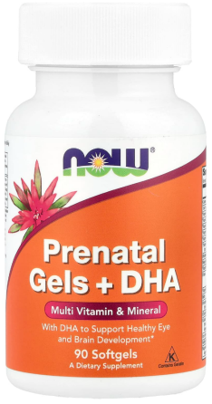 Витамины для беременных с рыбьим жиром Now Foods Prenatal Gels + DHA 90 капс Киев