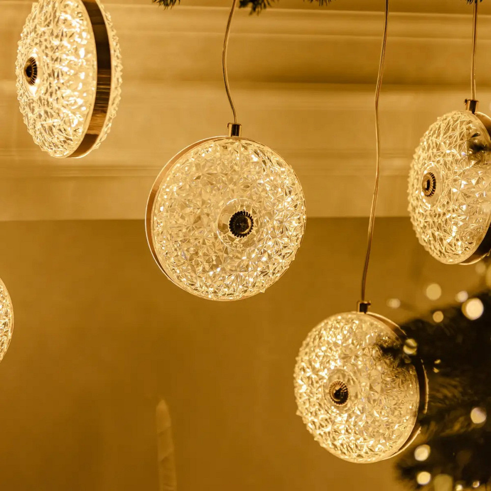 Гирлянда-штора "Диамант" 3м, теплий білий світло Київ - фото 3