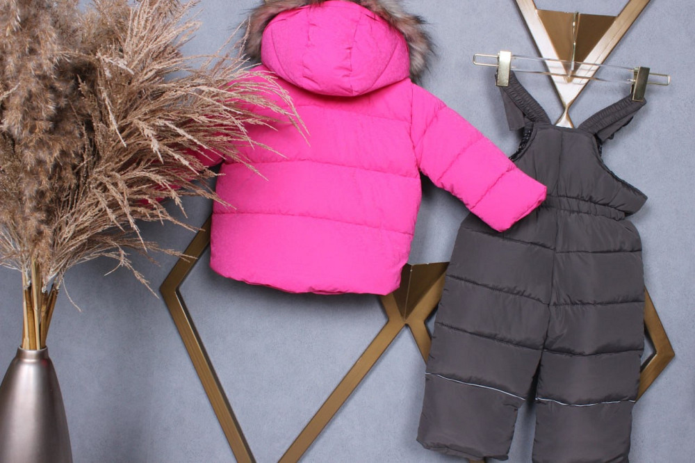 Детский зимний комбинезон для девочек куртка и полукомбинезон 80,86,98 Николаев - изображение 4