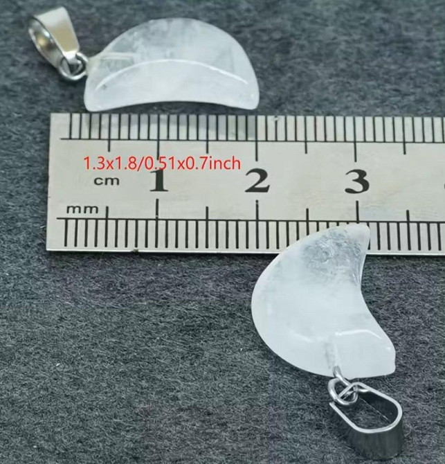 Кулон месяц из натурального горного хрусталя, подвеска кварц на шнурке Киев - изображение 4