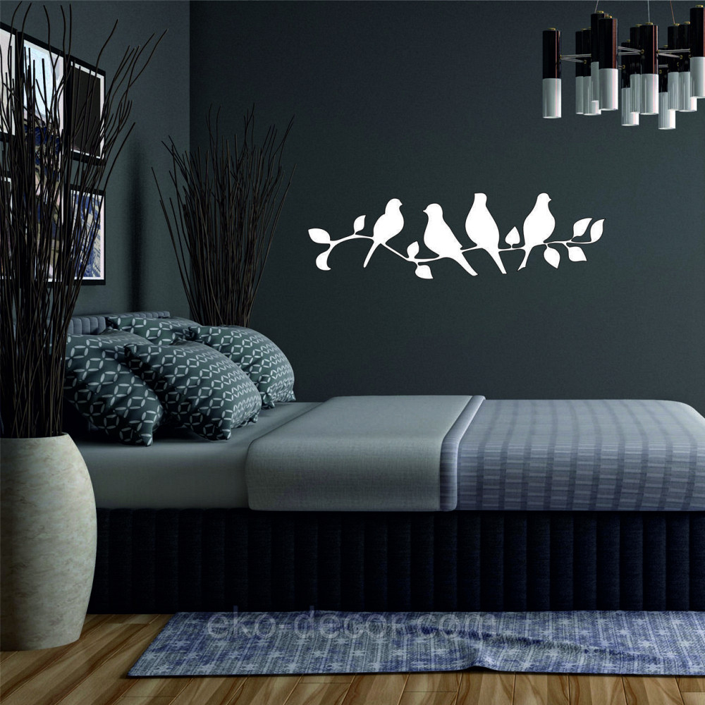 Декоративне настінне Панно  «Птахи» , Декор на стіну 110*31 см, Білий Київ - фото 3