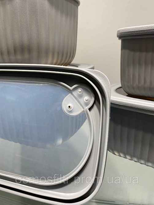 Набор контейнеров для хранения Axentia серые 4 шт Пластик с вентиляционным отверстием (135983) Киев - изображение 8