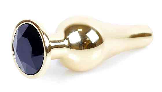Анальна пробка Boss Series - Jewellery Gold BUTT PLUG Black, BS6400065 Sex Aura Київ