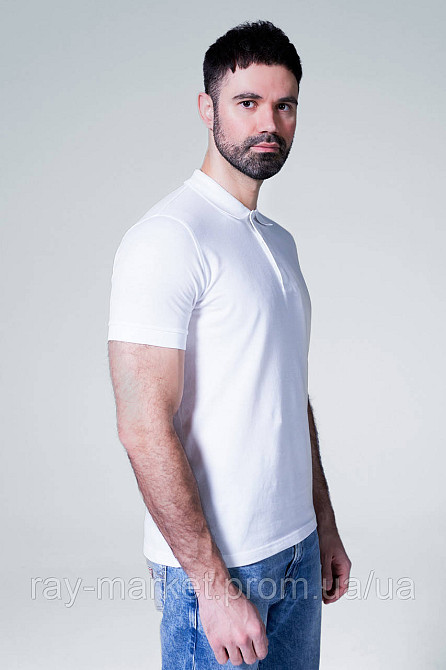 Поло классическое Stedman Lux Polo мужское белое (ST9060-WHI) Киев - изображение 3