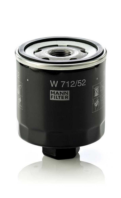 MANN-FILTER W 712/52 — Оливний фільтр для AUDI, SEAT, SKODA та VW | Надійний захист двигуна та ефективне очищення моторної оливи Ковель - фото 1