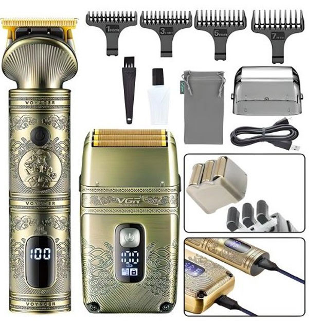 Універсальний тример для чоловіків VGR, Багатофункціональна акумуляторна машинка для стрижки CM-71 Львів - фото 14