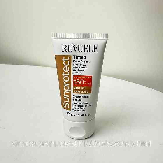 Тонувальний захисний крем для обличчя Revuele Sunprotect Tinted Face Cream SPF 50+ Чернівці