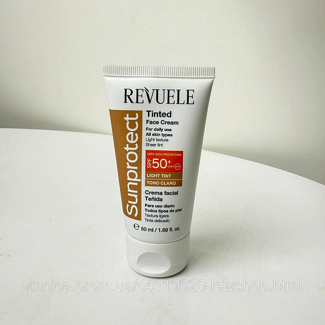 Тонувальний захисний крем для обличчя Revuele Sunprotect Tinted Face Cream SPF 50+ Чернівці - фото 1