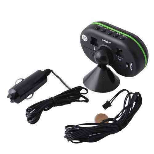 Автомобільний годинник VST-7009V підсвічування + 2 термометри + вольтметр, живлення від акумулятора авто 12В-24В GP-95 Львів