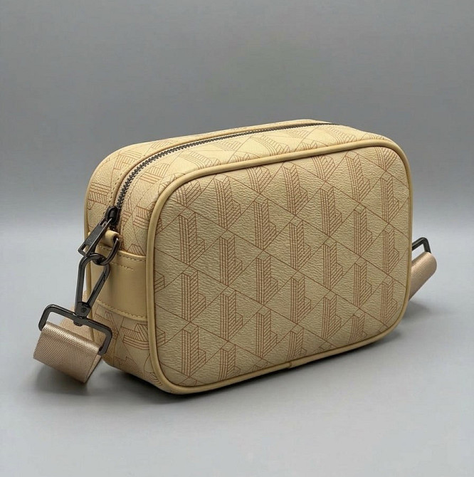 Мужская брендовая сумка, борсетка на плечо Lacoste (1097) brown Киев - изображение 7