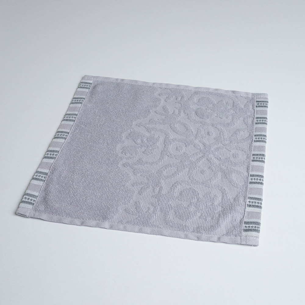 Полотенце кухонное махровое с орнаментом GM Textile 30х30см 400г/м2 (Светло-серый) Сумы - изображение 1