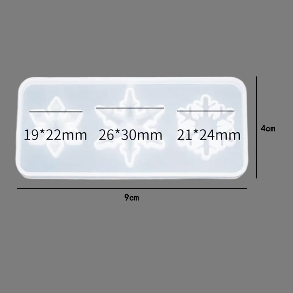 Силиконовый молд Снежинки 90 на 40 мм серый Киев - изображение 2