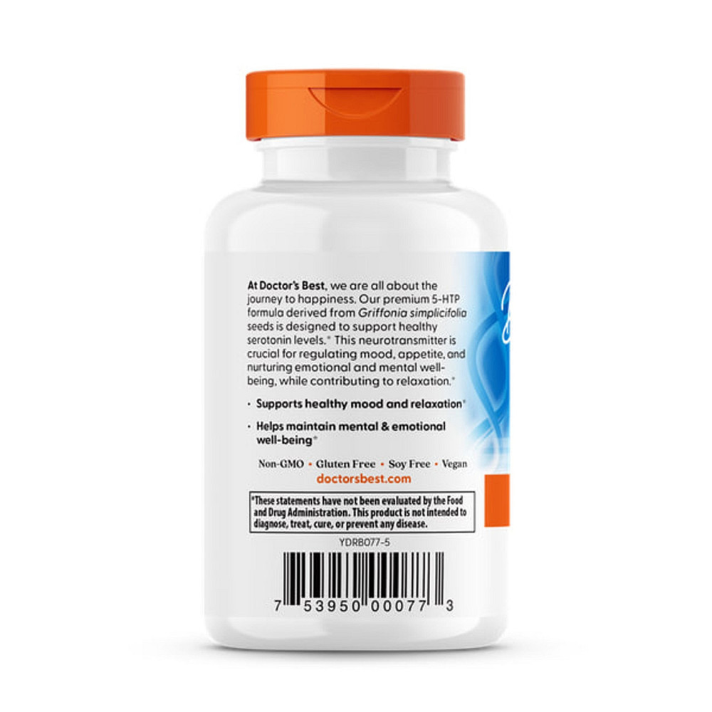 5-HTP 5-гидрокси Doctor's Best L-триптофан 60 вег капс Киев - изображение 3